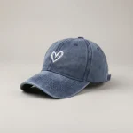 Casquette jean coton brodé souple - Vue 1 - casquette jean
