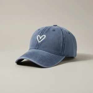 Casquette jean coton brodé souple - Vue 2 - casquette jean