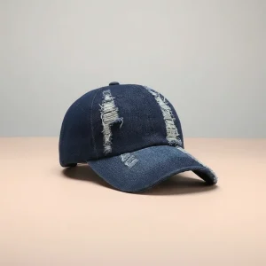 Casquette jean coton délavé style casual - Vue 2 - casquette jean
