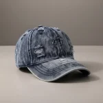 Casquette jean délavée style randonnée - Vue 1 - casquette jean