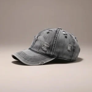 Casquette jean délavée style randonnée - Vue 2 - casquette jean