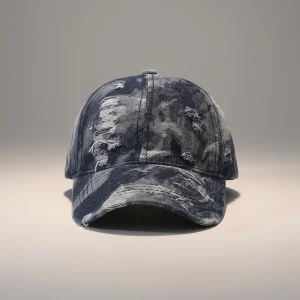 Casquette jean délavée style streetwear - Vue 1 - casquette jean