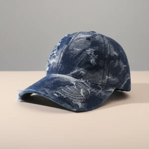 Casquette jean délavée style streetwear - Vue 2 - casquette jean