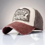Casquette jean patchwork style motard - Vue 1 - casquette jean