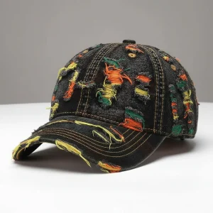 Casquette jean vintage streetwear coton - Vue 1 - casquette jean